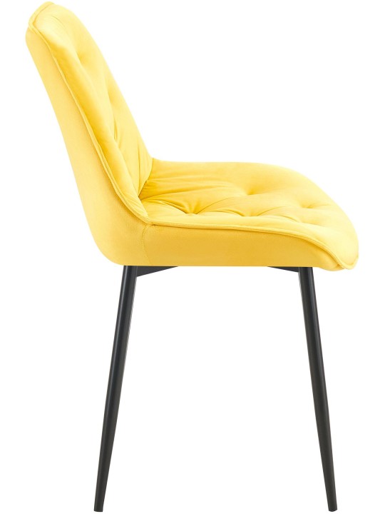 Silla de comedor de terciopelo Wallace, amarillo