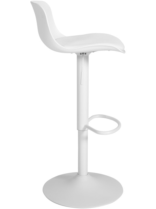Juego de 4 taburetes de bar Almada piel sintética, blanco Juego de 4 taburetes de bar Almada piel sintética, blanco