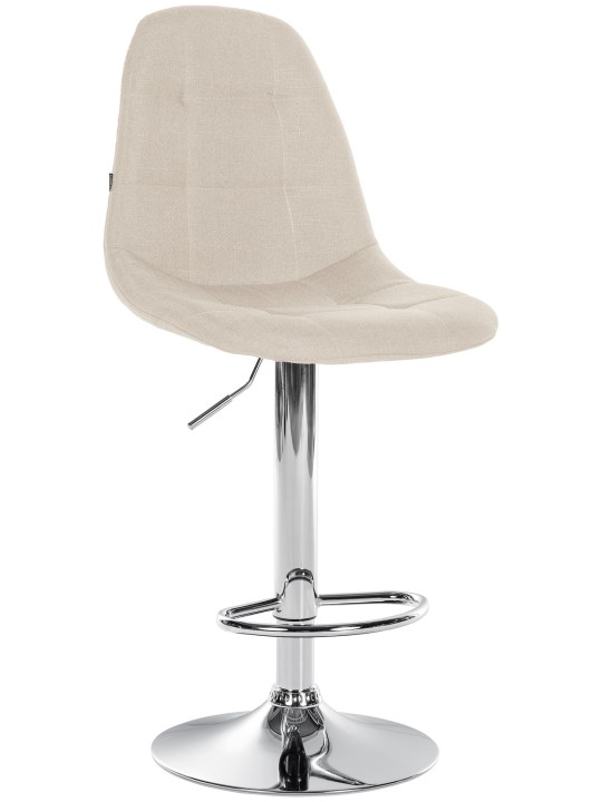 Taburete de bar Elmore tela C, crema