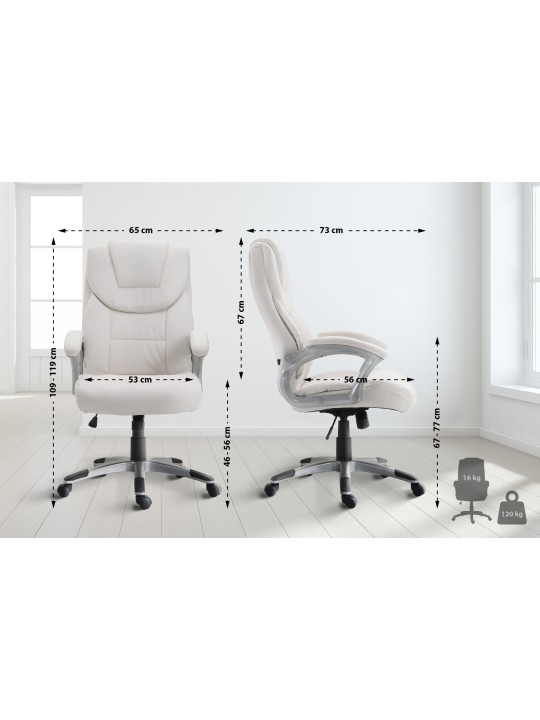 Silla de oficina Texas V2, blanco