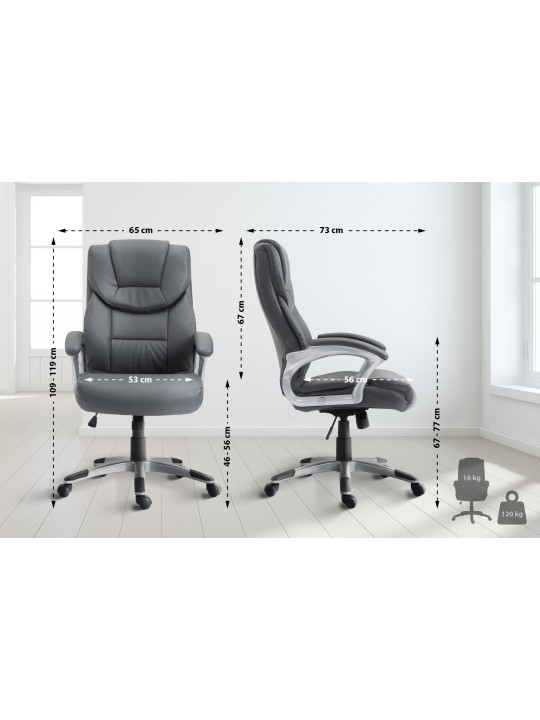 Silla de oficina Texas V2, gris