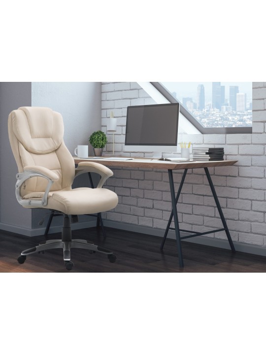 Silla de oficina Texas V2, crema