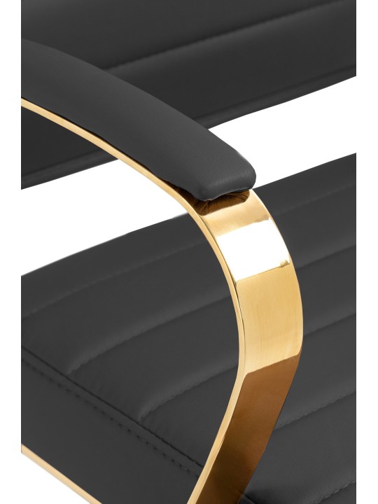 Silla de oficina Havana polipiel, negro