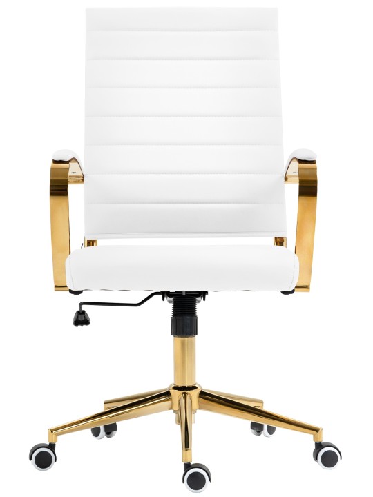 Silla de oficina Havana polipiel, blanco