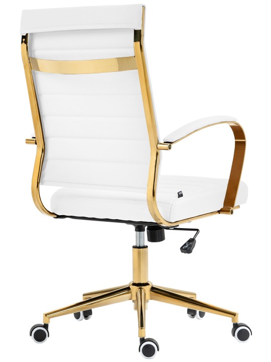Silla de oficina Havana polipiel, blanco