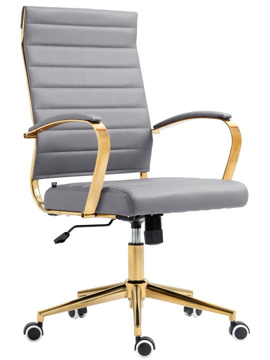 Silla de oficina Havana polipiel, gris