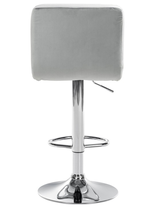 Taburete de bar Peru terciopelo cromo, gris Taburete de bar Peru terciopelo cromo, gris