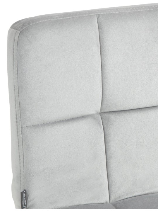 Taburete de bar Peru terciopelo cromo, gris Taburete de bar Peru terciopelo cromo, gris