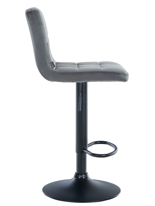 Taburete de bar Perú terciopelo, gris oscuro Taburete de bar Perú terciopelo, gris oscuro