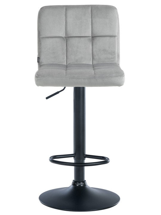 Taburete de bar Perú terciopelo, gris