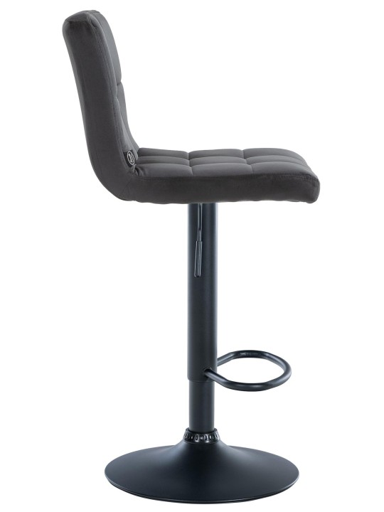 Taburete de bar Perú terciopelo, negro Taburete de bar Perú terciopelo, negro