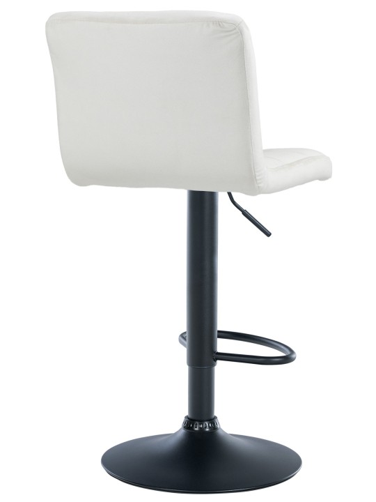 Juego de 2 taburetes de bar Perú terciopelo, crema