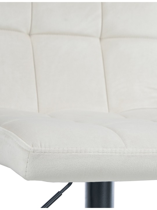 Juego de 2 taburetes de bar Perú terciopelo, crema