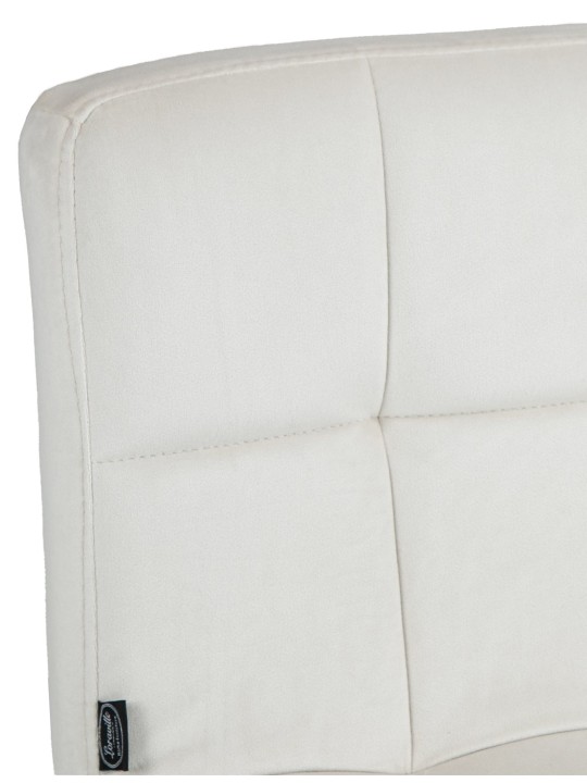 Juego de 2 taburetes de bar Perú terciopelo, crema