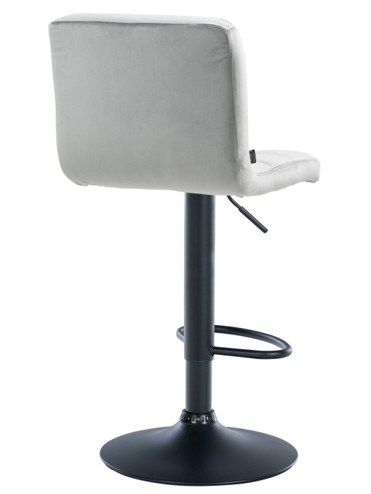 Juego de 2 taburetes de bar Perú terciopelo, gris