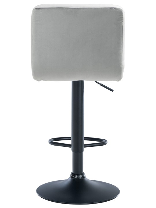 Juego de 2 taburetes de bar Perú terciopelo, gris