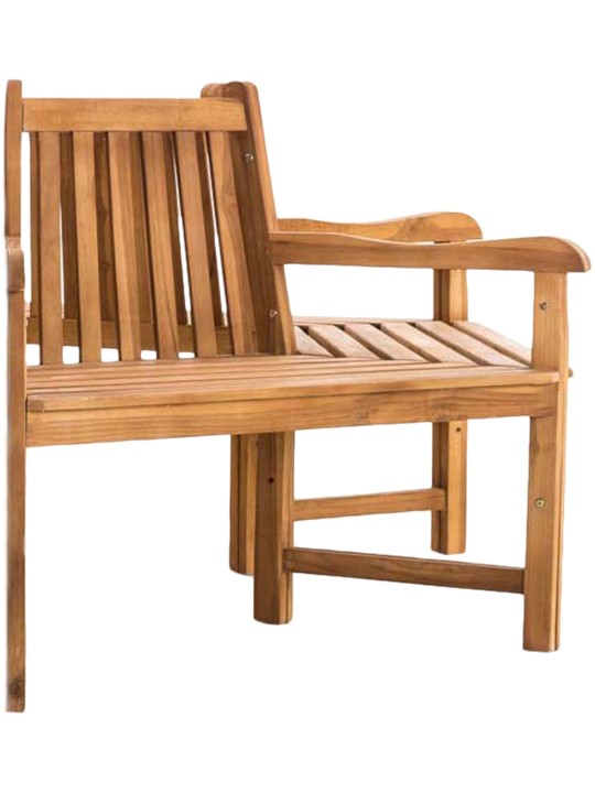 Banco kenna arbol con reposabrazos semicircular 200 cm, teca