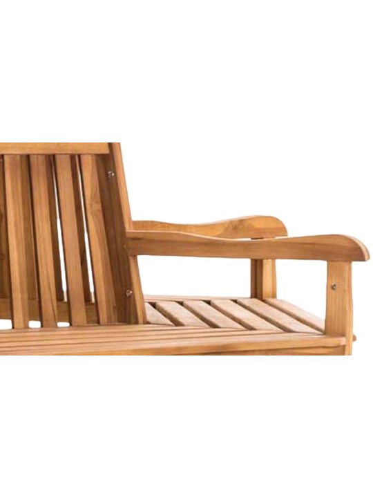 Banco arbol Kenna con reposabrazos semicircular 250 cm, teca