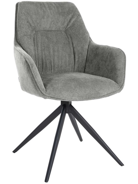 Silla de comedor Jules tela, gris