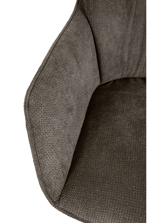 Silla de comedor Jules tela, gris oscuro