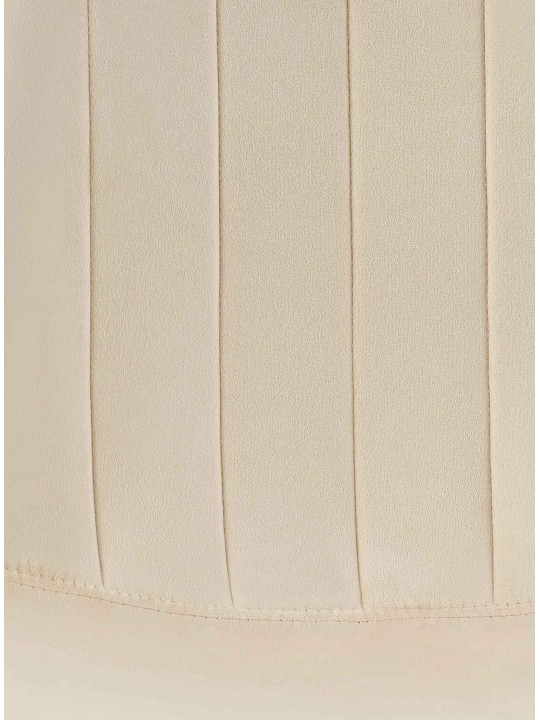 Juego de 4 sillas de comedor Baxter terciopelo, crema