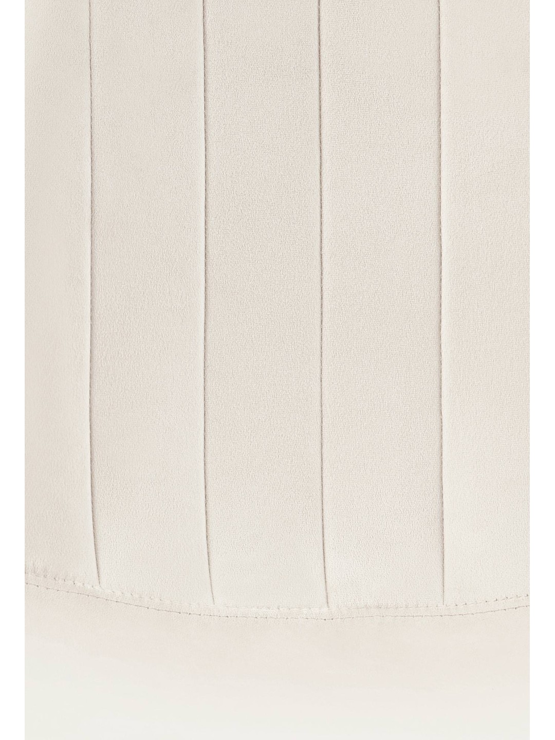 Juego de 4 sillas de comedor Baxter terciopelo, blanco crema