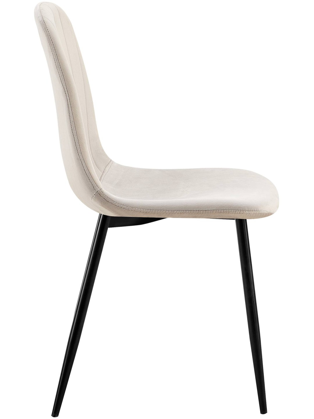 Juego de 4 sillas de comedor Baxter terciopelo, gris