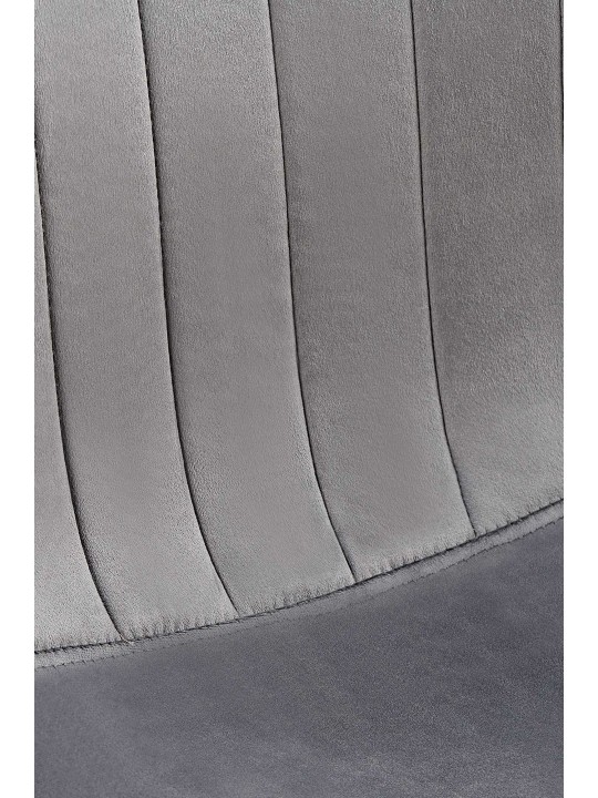 Juego de 4 sillas de comedor Baxter terciopelo, gris oscuro