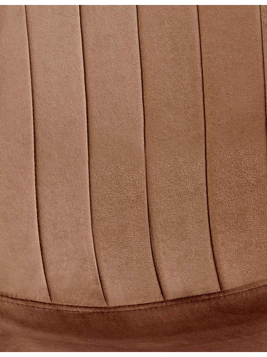 Juego de 4 sillas de comedor Baxter terciopelo, marrón