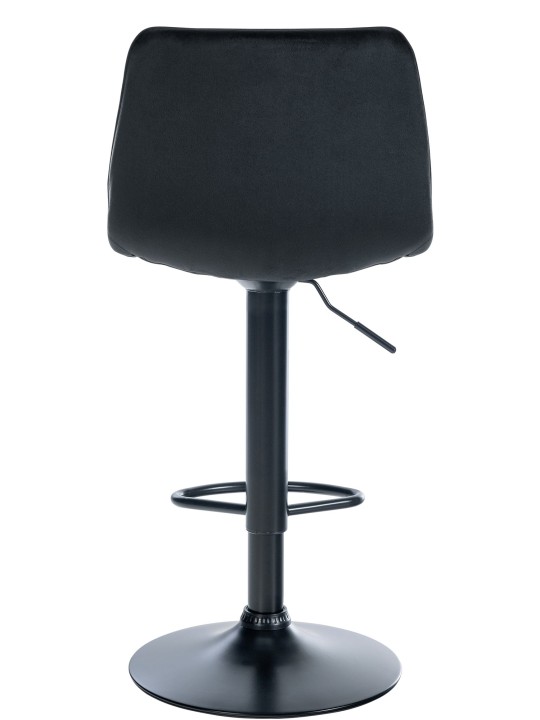 Juego de 2 taburetes de bar Lex terciopelo, negro