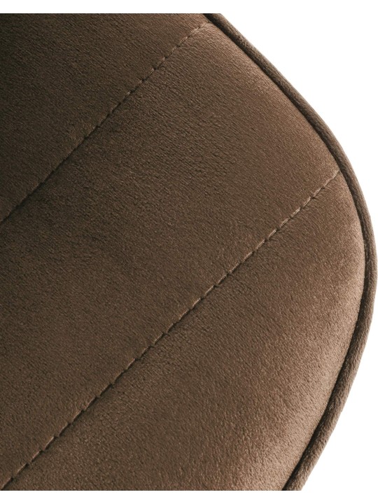 Juego de 2 taburetes de bar Lex terciopelo cromado, marrón