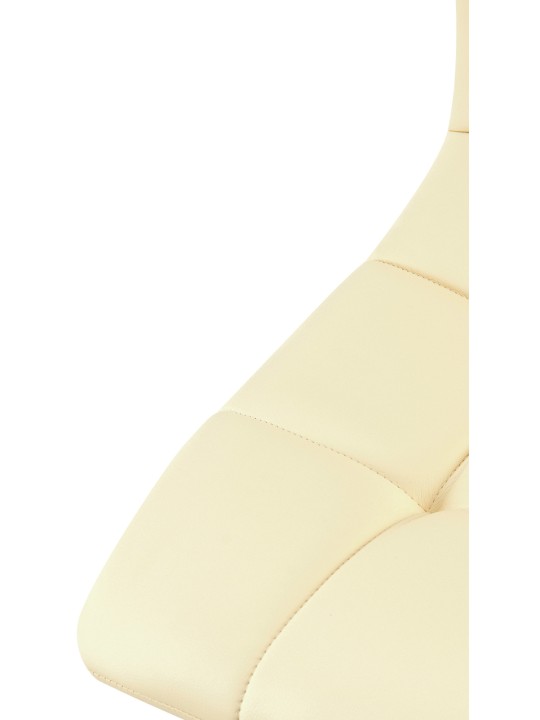 Juego de 4 sillas de comedor Antibes piel sintética, crema