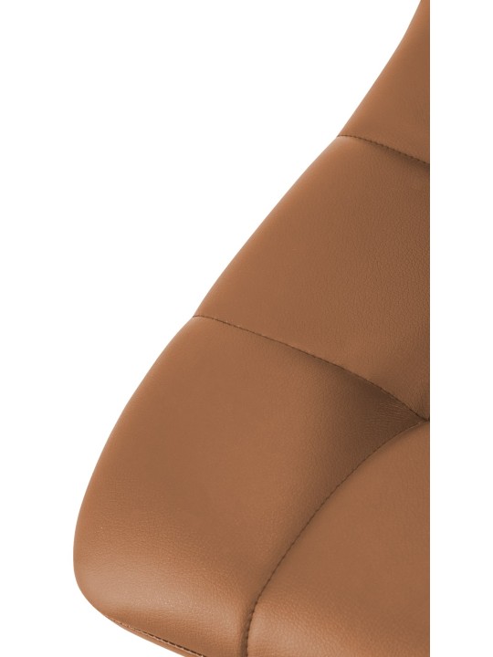 Juego de 4 sillas de comedor Antibes piel sintética, marrón oscuro Juego de 4 sillas de comedor Antibes piel sintética, marrón oscuro