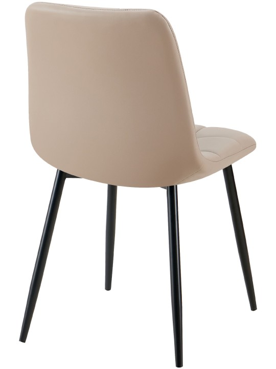 Juego de 4 sillas de comedor Antibes cuero sintético, taupe Juego de 4 sillas de comedor Antibes cuero sintético, taupe