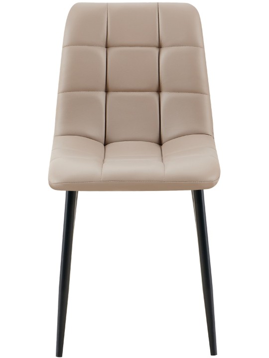 Juego de 4 sillas de comedor Antibes cuero sintético, taupe Juego de 4 sillas de comedor Antibes cuero sintético, taupe