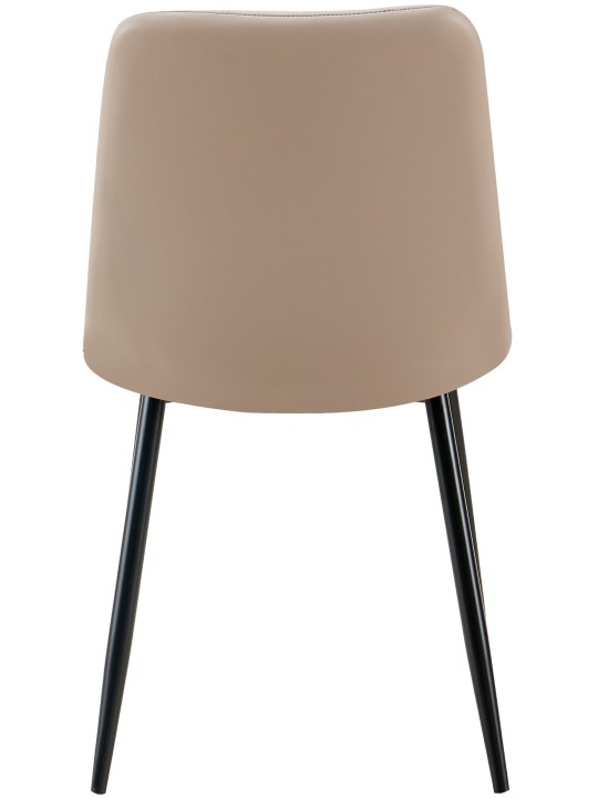 Juego de 4 sillas de comedor Antibes cuero sintético, taupe Juego de 4 sillas de comedor Antibes cuero sintético, taupe