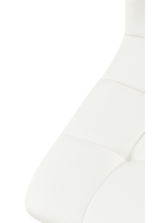 Juego de 4 sillas de comedor Antibes piel sintética, blanco