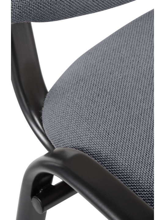 Silla de visita Ken tela, gris