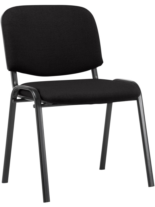 Silla de visita Ken tela, negro
