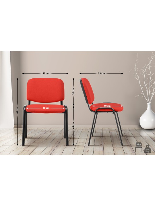 Silla de visita Ken tela, rojo Silla de visita Ken tela, rojo