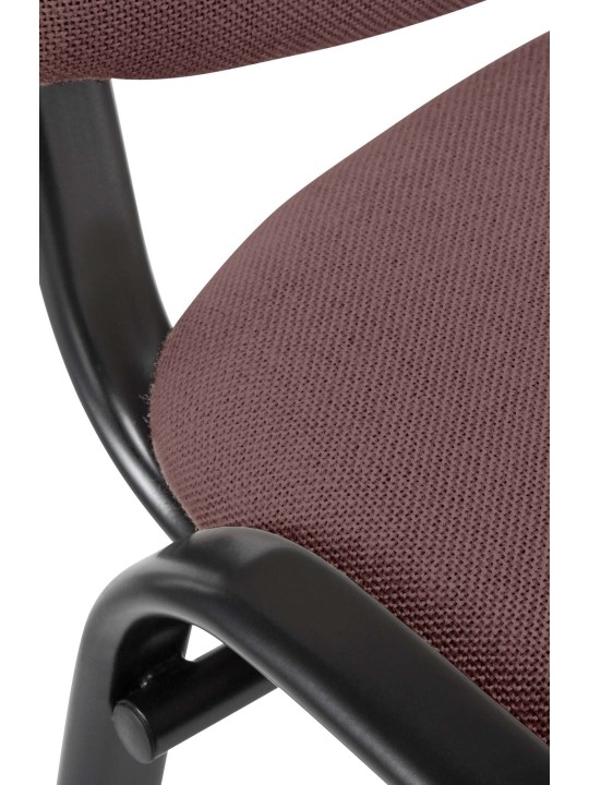 Silla de visita Ken tela, marrón