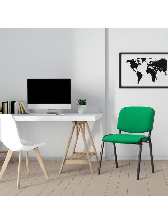Silla de visita Ken tela, verde Silla de visita Ken tela, verde