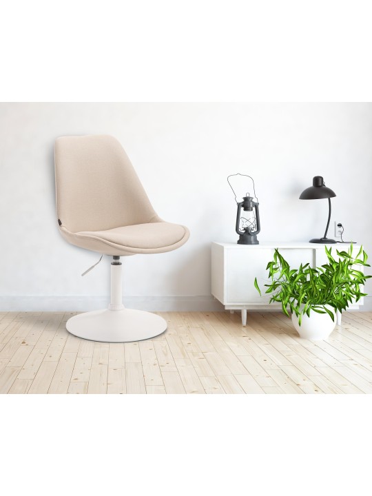 Silla Maverick W tela, crema