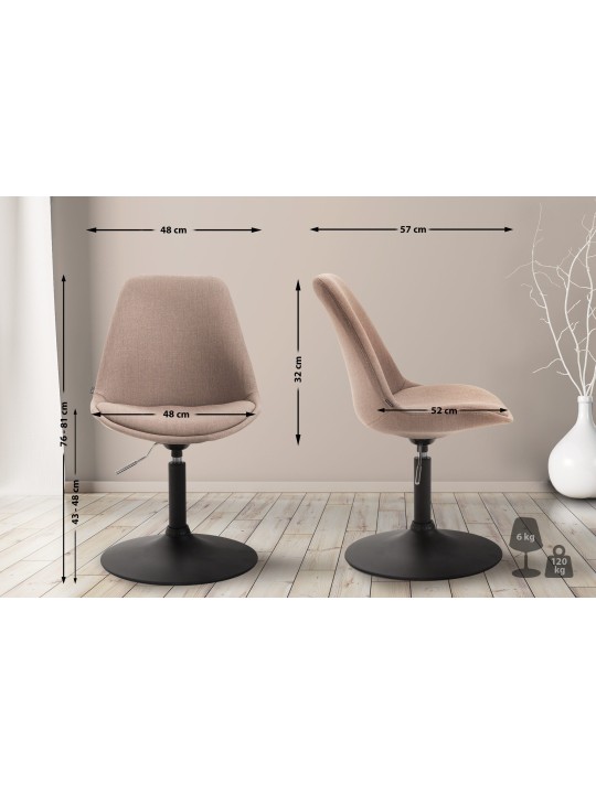 Silla Maverick B tela, taupe