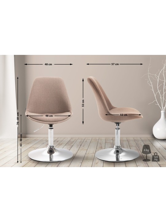 Silla Maverick C tela, taupe