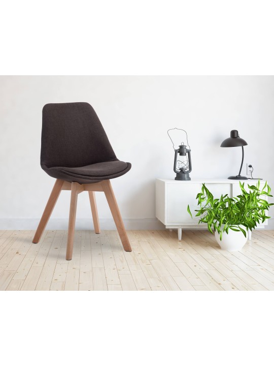 Silla de visita Borneo V2 Tejido Natura, gris oscuro