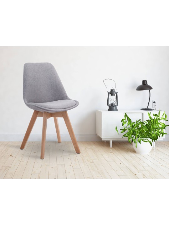 Silla de visita Borneo V2 Tejido Natura, gris