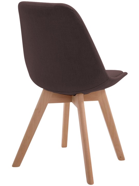 Silla de visita Borneo V2 Tejido Natura, marrón