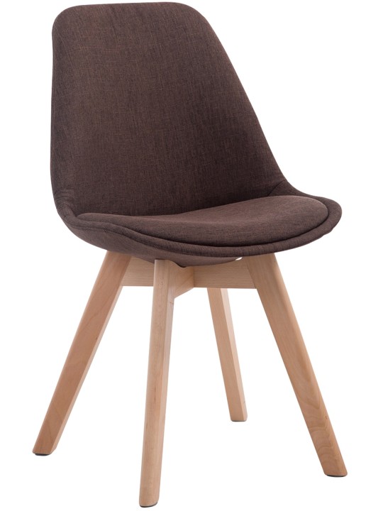 Silla de visita Borneo V2 Tejido Natura, marrón