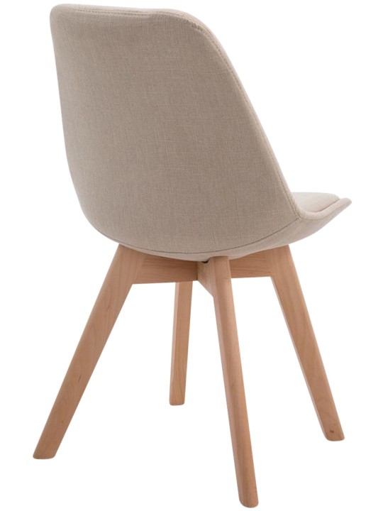 Silla de visita Borneo V2 Tejido Natura, crema